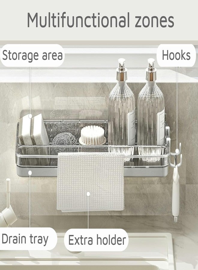 لينير أرفف حمام جدارية من LINEAR | منظم أرفف تخزين مع حامل مناشف | رف ذاتي اللصق للحمام | رفوف تنظيم تخزين لإكسسوارات الحمام - Image 5